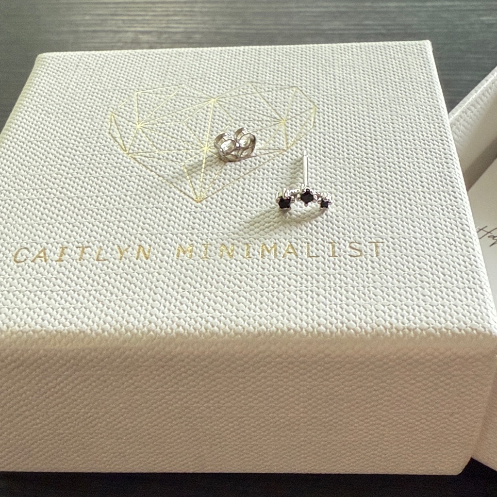 Caitlyn Minimalist Silver Crown Earrings
